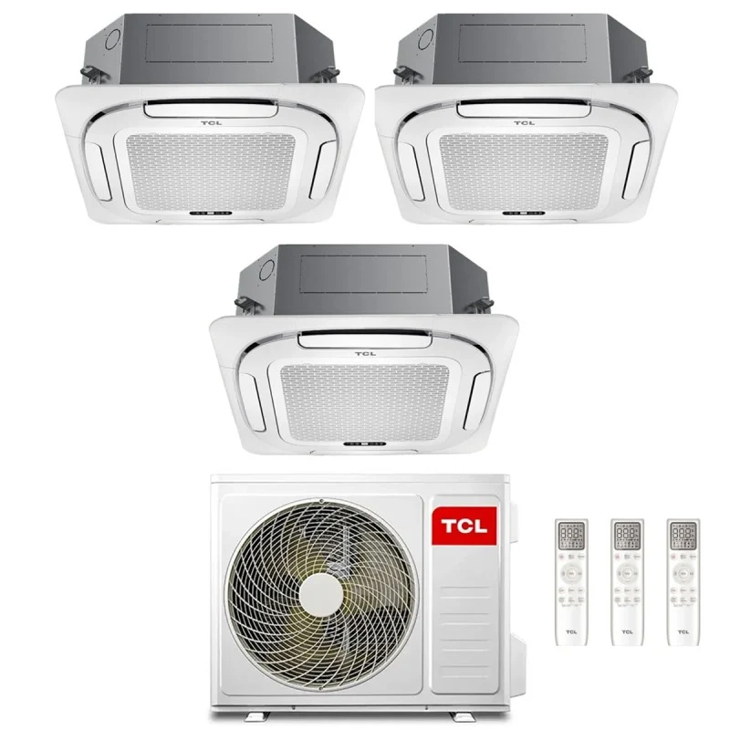 Condizionatore Cassetta 4 Vie TCL Compact Trial Split 9+12+12 con MT3240 R-32 Wi-Fi Optional