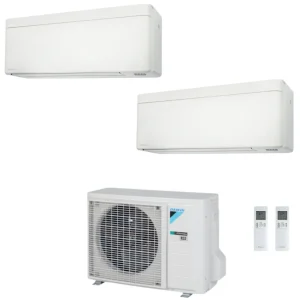 Condizionatore Climatizzatore Daikin Bluevolution Dual Split Inverter Stylish White R-32 Wi-Fi 9000+18000 Con 2MXM50A(9)