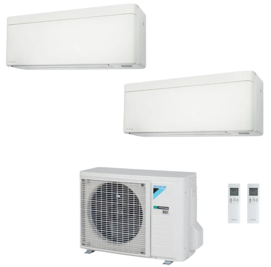 Condizionatore Climatizzatore Daikin Bluevolution Dual Split Inverter Stylish White R-32 Wi-Fi 9000+12000 Con 2MXM50A(9)