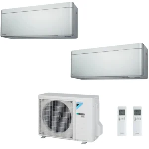 Condizionatore Climatizzatore Daikin Bluevolution Dual Split Inverter Stylish New Total Silver R-32 Wi-Fi 7000+9000 Con 2M...