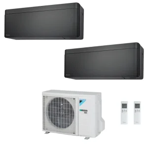 Condizionatore Climatizzatore Daikin Bluevolution Dual Split Stylish New Total Black R32 Wi-Fi 7000+12000 BTU Con 2MXM40A(9)