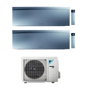 Condizionatore Climatizzatore Dual Daikin inverter Emura III Silver Wi-Fi R-32 Bluevolution 12000+18000 BTU 2MXM50A(9)