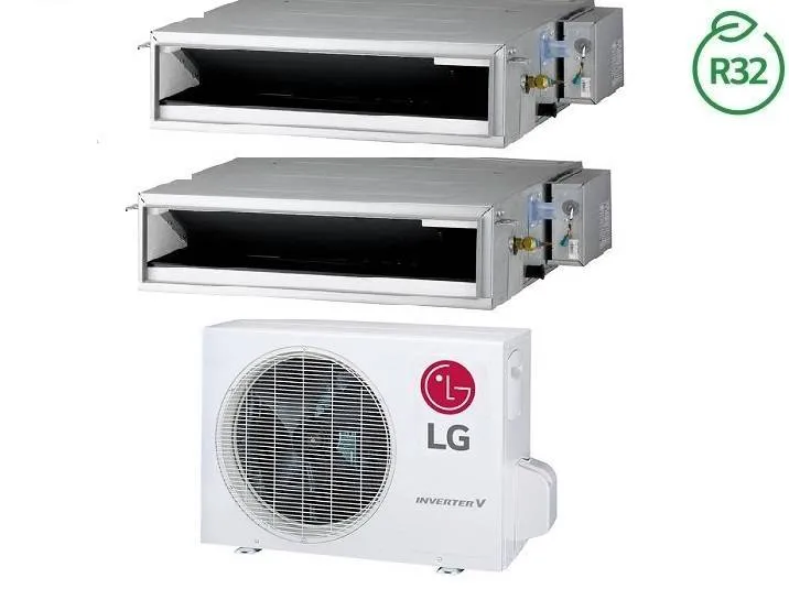 Condizionatore Climatizzatore LG Dual Split Canalizzato 9000+12000 BTU R-32 Con MU2R17 U13