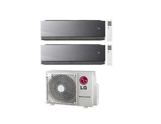 Condizionatore Climatizzatore LG Dual Split Inverter R-32 ARTCOOL Mirror Al Air 9000+12000 BTU Wifi integrato Con MU2R15