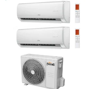 Condizionatore Climatizzatore Ferroli Dual Split Inverter Giada M 9000+9000 BTU Con 21-3 Wi-Fi Integrato Alexa e Google HOME
