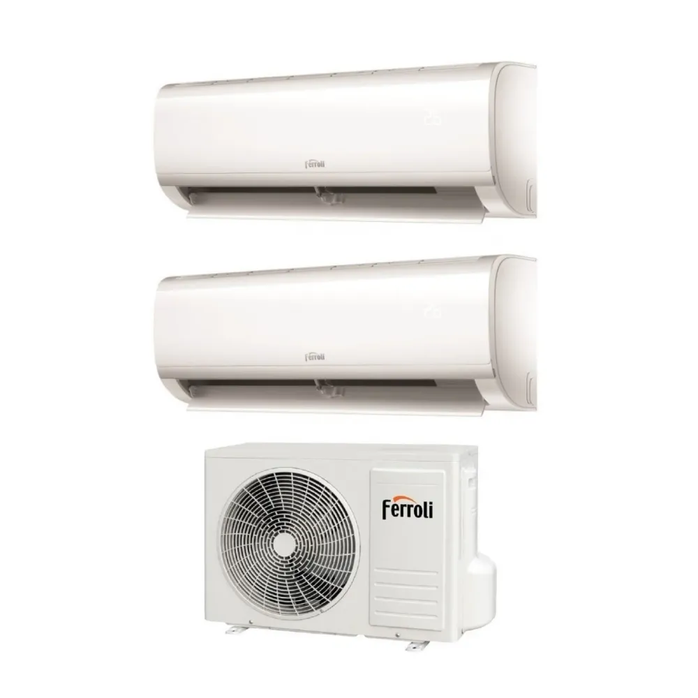 Condizionatore Climatizzatore Ferroli Dual Split Inverter R-32 Serie Ambra M 12000+12000 BTU Wi-Fi Con 2CP001AF 18-2