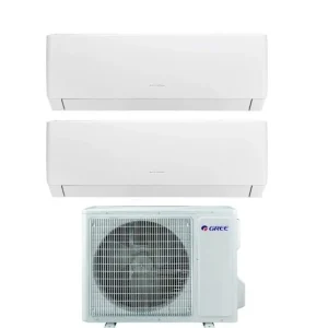 Condizionatore Climatizzatore Gree Dual Split Inverter R-32 Modello Pular 9000+9000 BTU Wi-Fi Integrato Con GWHD(14)NK6OO