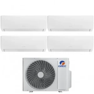 Condizionatore Climatizzatore Gree Quadri Split Inverter R-32 Modello Pular 9000+9000+9000+12000 BTU Wi-Fi Integrato Con G...