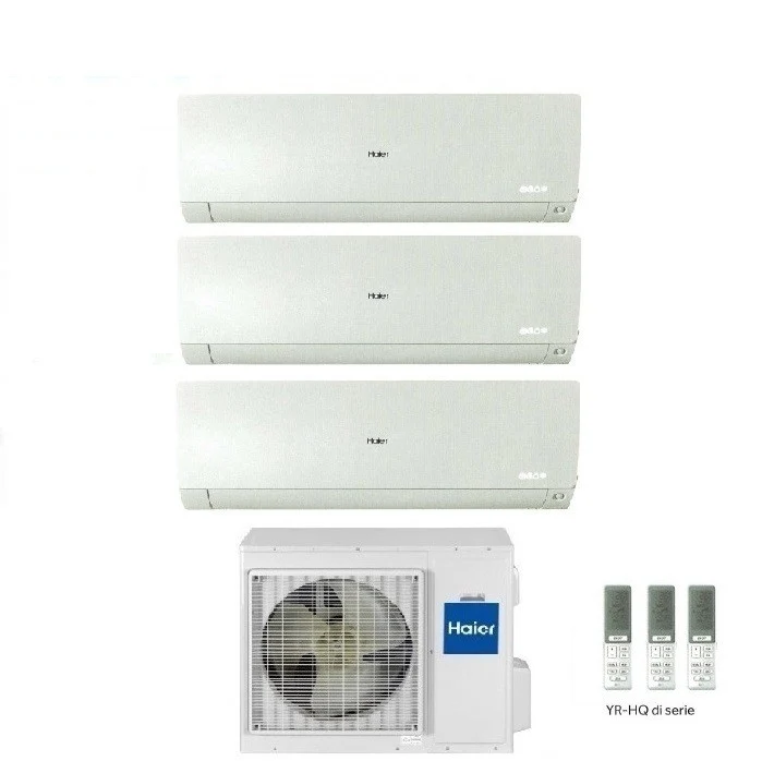 Condizionatore Climatizzatore Haier Trial Split Inverter Flexis Plus White R-32 9000+9000+12000 Con 3U70S2SR5FA Wi-Fi Inte...