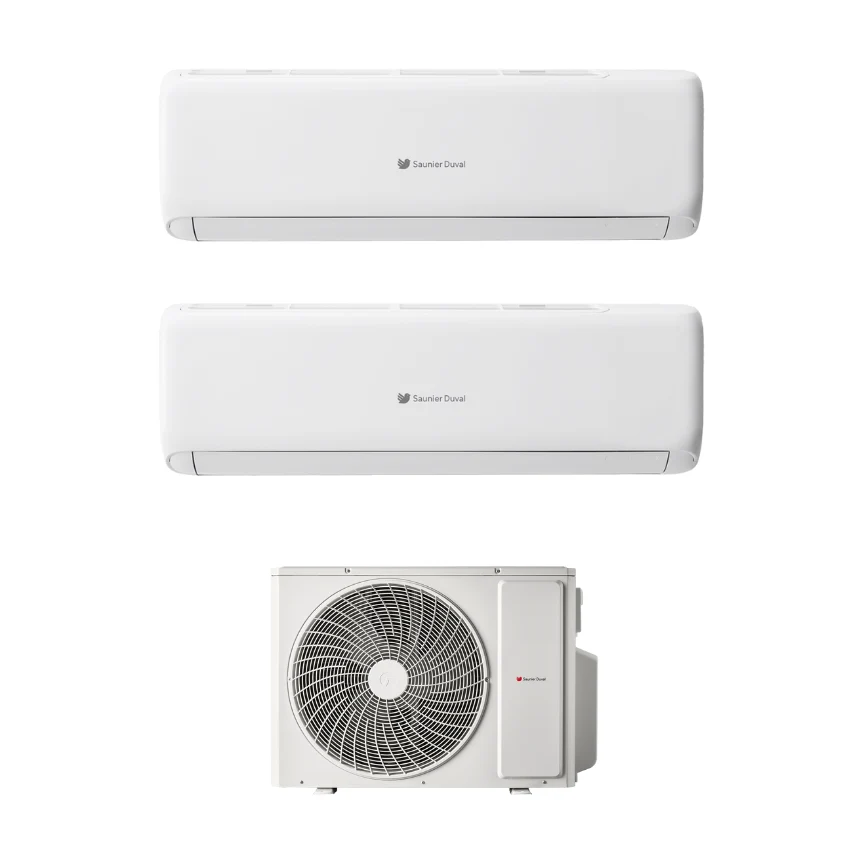 Condizionatore Climatizzatore Hermann Saunier Duval Dual Split Inverter R-32 VivAir Lite 9000+12000 BTU Con SDH1-040MNA2O...
