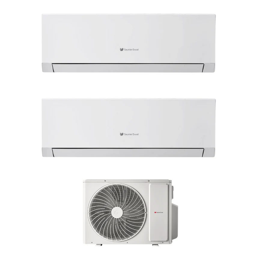 Condizionatore Climatizzatore Hermann Saunier Duval Dual Split Inverter R-32 VivAir Max 7000+12000 BTU Con SDH1-050MNA2O W...