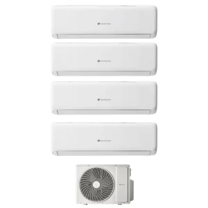 Condizionatore Climatizzatore Hermann Saunier Duval Quadri Split Inverter R-32 VivAir Lite 7000+9000+12000+12000 BTU Con S...