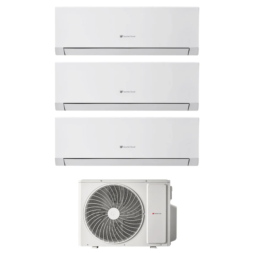 Condizionatore Climatizzatore Hermann Saunier Duval Trial Split Inverter R-32 VivAir Max 7000+7000+7000 BTU Con SDH1-070MN...