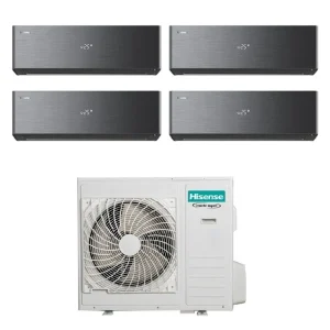 Condizionatore Climatizzatore Hisense Quadri Split Inverter R-32 Serie Energy Pro X Black 9000+9000+12000+12000 BTU Con 5A...