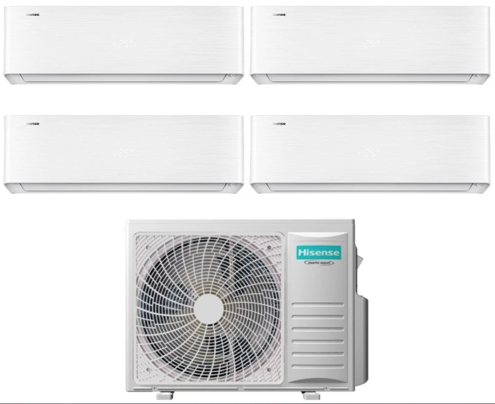 Condizionatore Climatizzatore Hisense Quadri Split Inverter R-32 Serie Energy Pro X 9000+9000+9000+12000 BTU Con 4AMW81U4R...