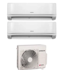 Condizionatore Climatizzatore Hitachi Dual Split Inverter R-32 Serie AIRHOME 600 9000+9000 BTU Con RAM-G55N2HA(B)E Wi-Fi I...
