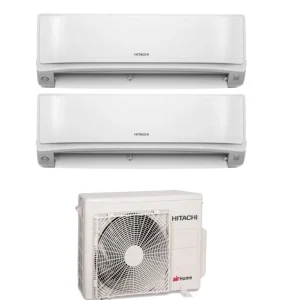 Condizionatore Climatizzatore Hitachi Dual Split Inverter AirHome 800 12000+12000 BTU Con RAM-G55N2HA(B)E Wi-Fi Integrato...
