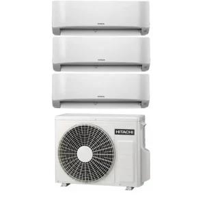 Condizionatore Climatizzatore Hitachi Trial Split Inverter R-32 airHome 400 7000+9000+12000 BTU Con RAM-G55N3HA(B)E Multi...