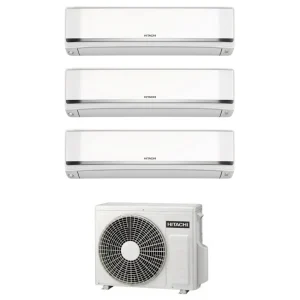 Condizionatore Climatizzatore Hitachi Trial Split Inverter AirHome 800 9000+9000+12000 BTU Con RAM-G68N3HA(B)E Wi-Fi Integ...