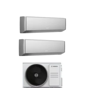Condizionatore Climatizzatore Junkers Bosch Dual Split Inverter R-32 Serie Climate 7000i Silver 7000+7000 BTU Con 5000M 53...