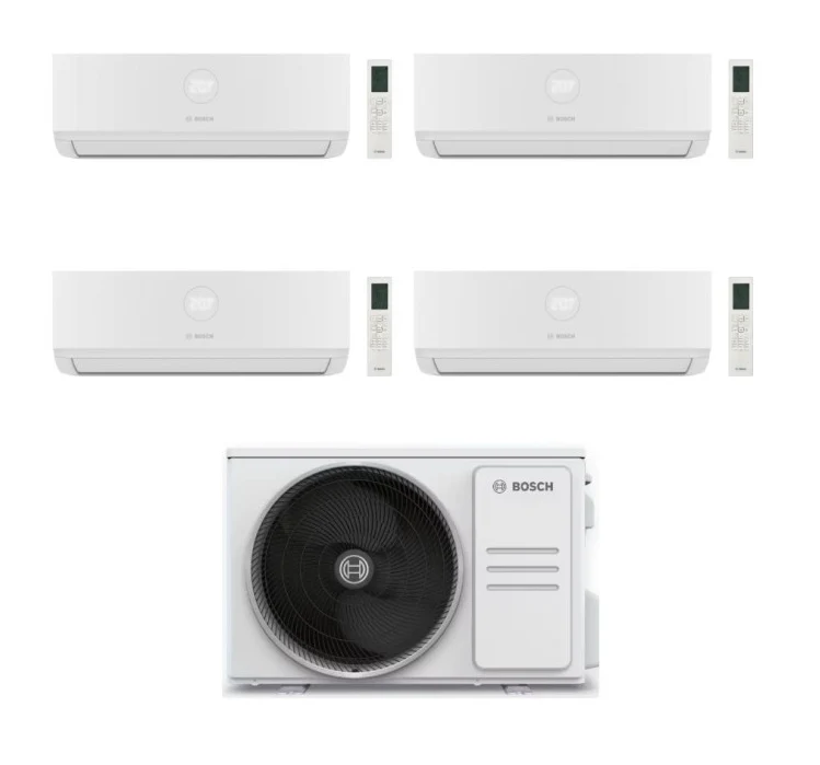Condizionatore Climatizzatore Junkers Bosch Quadri Split Inverter R-32 Serie Climate 7000i White 9000+9000+12000+12000 BTU...