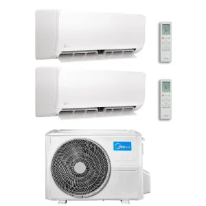 Condizionatore Climatizzatore Midea Dual Split Inverter R-32 Xtreme Pro Green 9000+12000 BTU Con M2OE-18HFN8-Q Wi-Fi Incluso