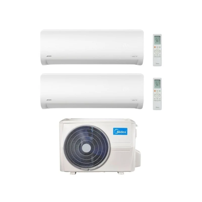 Condizionatore Climatizzatore Midea Dual Split Inverter R-32 Xtreme Pro Green 9000+12000 BTU Con M2OE-18HFN8-Q Wi-Fi Incluso