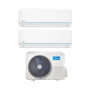Condizionatore Climatizzatore Midea Dual Split Inverter Evolution R-32 9000+9000 BTU Con M2OH-14HFN8-Q Wi-Fi Integrato