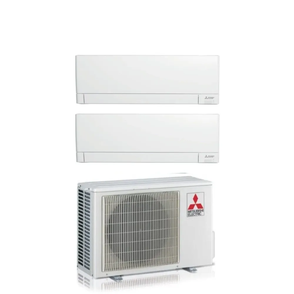 Condizionatore Climatizzatore Mitsubishi Electric Dual Split R-32 MSZ-AY 9000+12000 Btu Con MXZ-2F53VF4 Wi-Fi Integrato 9+12