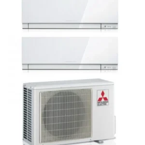 Condizionatore Climatizzatore Mitsubishi Electric Dual Split inverter Kirigamine Zen White MSZ-EF R-32 9000+9000 Colore Bi...