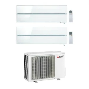 Condizionatore Climatizzatore Mitsubishi Electric Dual Split Kirigamine Style Pearl White R-32 12+12 BTU Con MXZ-3F68VF4 W...