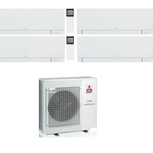 Condizionatore Climatizzatore Mitsubishi Electric Quadri Split inverter Kirigamine Zen White R-32 9000+12000+12000+15000 C...
