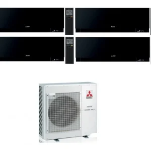 Condizionatore Climatizzatore Mitsubishi Electric Quadri Split inverter Kirigamine Zen Black R-32 7000+7000+9000+12000 Col...