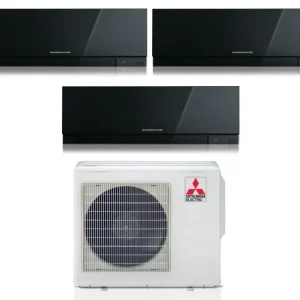 Condizionatore Climatizzatore Mitsubishi Electric Trial Split inverter Kirigamine Zen Black MSZ-EF R-32 9000+9000+12000 Co...