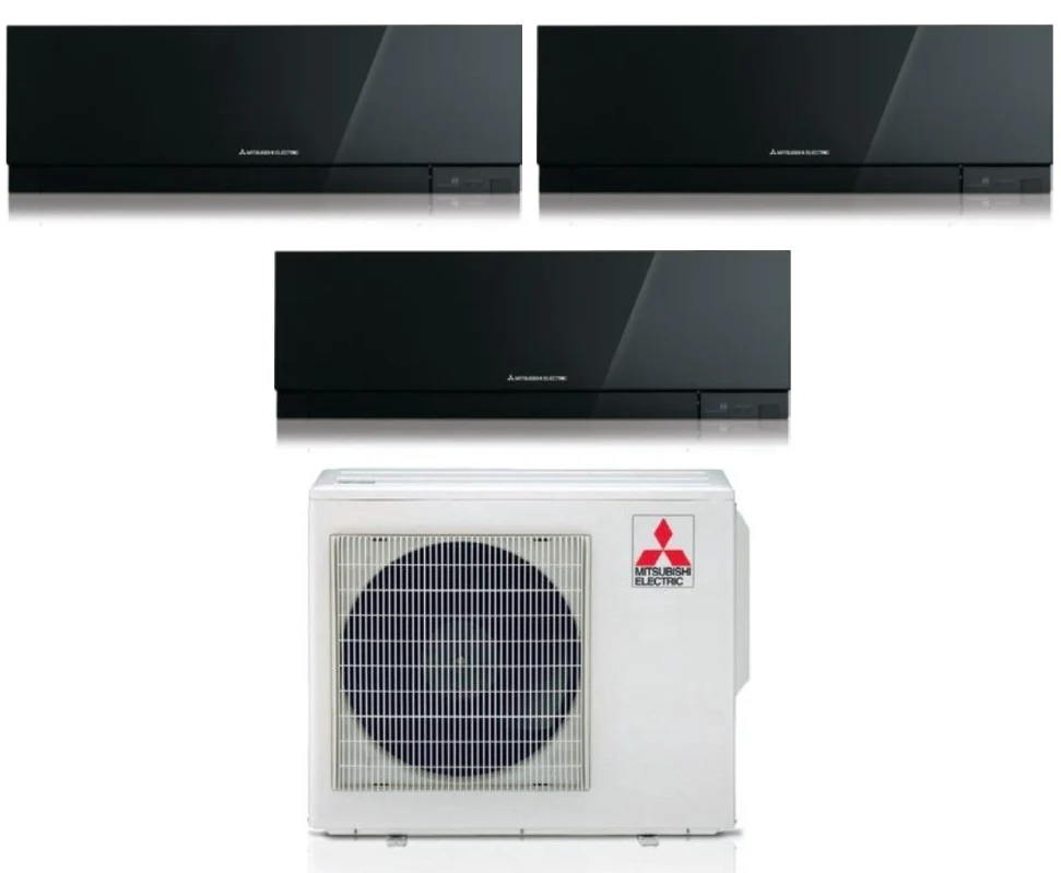 Condizionatore Climatizzatore Mitsubishi Electric Trial Split inverter Kirigamine Zen Black MSZ-EF R-32 9000+12000+12000 C...