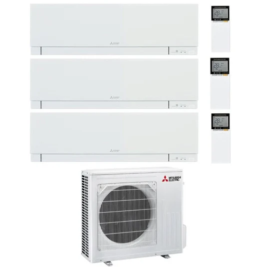 Condizionatore Climatizzatore Mitsubishi Electric Trial Split inverter Kirigamine Zen White MSZ-EF R-32 7000+12000+15000 C...