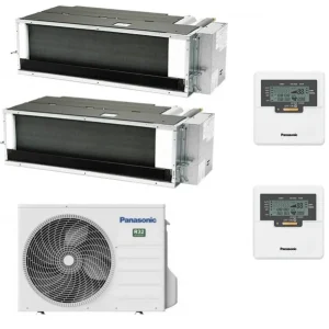 Condizionatore Climatizzatore Panasonic Dual Split Inverter Canalizzato R-32 9000+12000 9+12 Con CU-2Z50TBE