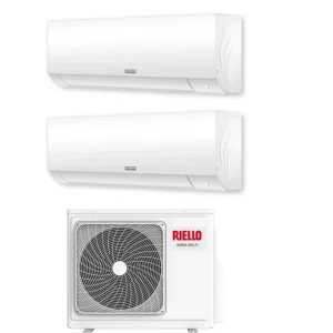 Condizionatore Climatizzatore Riello Dual Split Aaria Plus I R-32 12000+12000 Btu Con U. Esterna 250 PI Wi-Fi Integrato