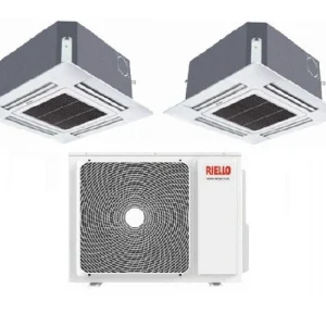 Condizionatore Climatizzatore Riello Dual Split Cassetta SET AMK P R-32 12000+12000 BTU Con MULTI 250 PI
