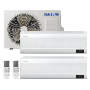 Condizionatore Climatizzatore Samsung Dual Split Inverter Windfree Avant R-32 Wi-Fi 9000+18000 BTU Con AJ068TXJ3KG/EU
