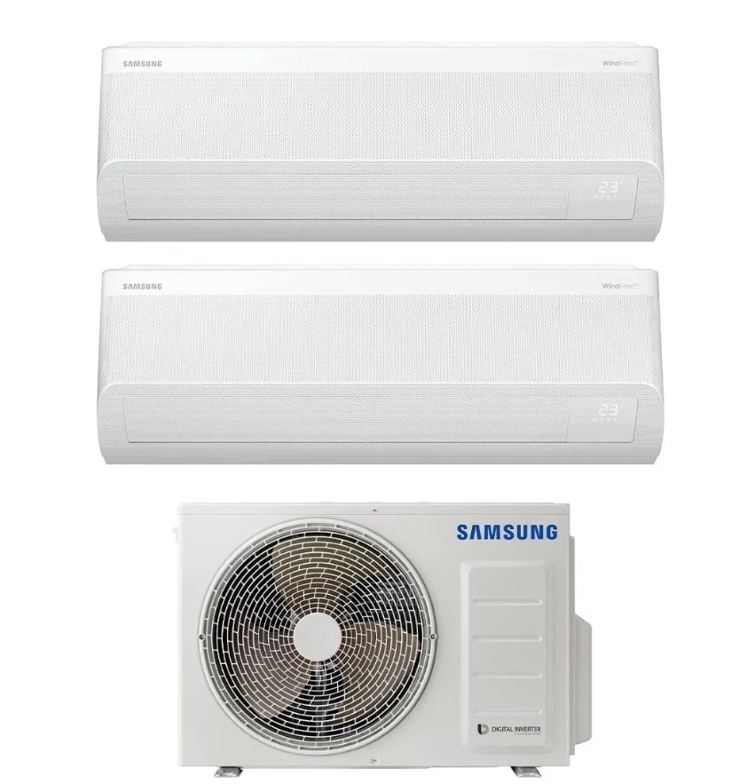 Condizionatore Climatizzatore Samsung Dual Split Inverter Windfree Avant S2 R-32 12000+18000 BTU Wi-Fi Integrato Con AJ050...
