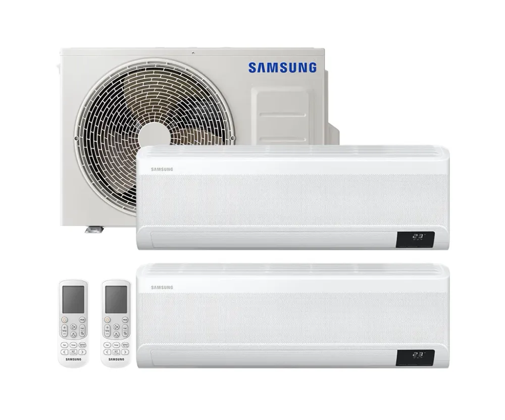 Condizionatore Climatizzatore Samsung Dual Split Inverter Windfree Avant R-32 Wi-Fi 9000+18000 BTU Con AJ050TXJ2KG/EU