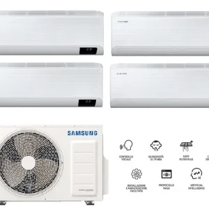 Condizionatore Climatizzatore Samsung Quadri Split Inverter Cebu Wi-Fi R-32 9000+9000+9000+12000 BTU Con AJ080TXJ4KG/EU