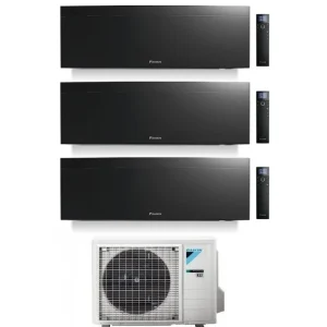 Condizionatore Climatizzatore Trial Daikin inverter Emura III Black Wi-Fi R-32 Bluevolution 9000+9000+12000 BTU 3MXM52A