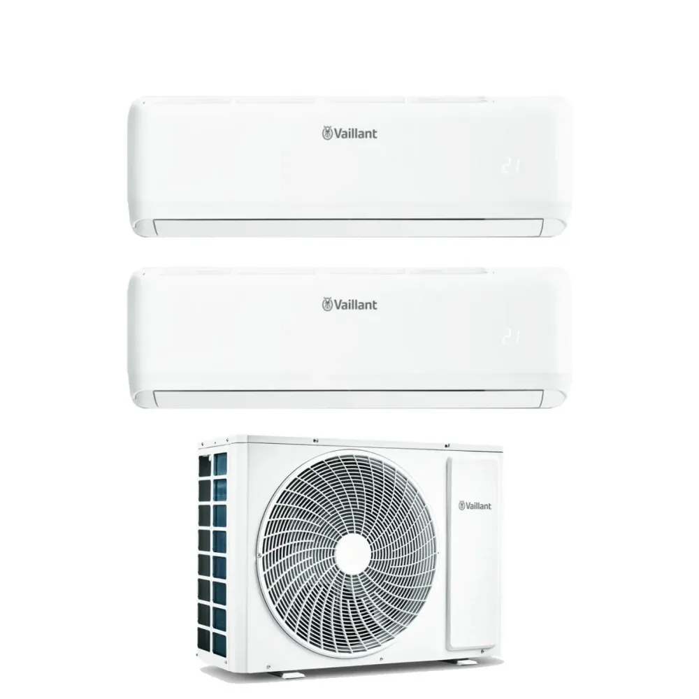 Condizionatore Climatizzatore Vaillant Dual Split Inverter R-32 climaVAIR Pro 9000+12000 BTU + VAM1-050A2NO Wi-Fi Integrato