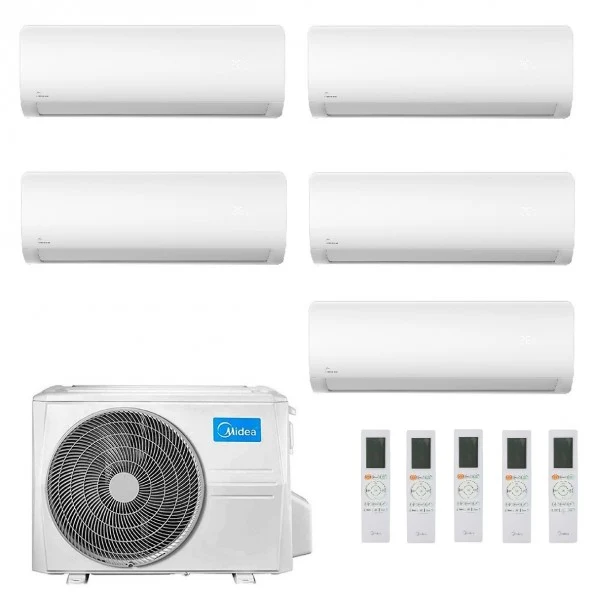 Condizionatore Midea Penta Split Inverter serie XTREME PRO GREEN 9000+9000+9000+9000+12000 Btu con M5OE-42 R-32 Wi-Fi inte...