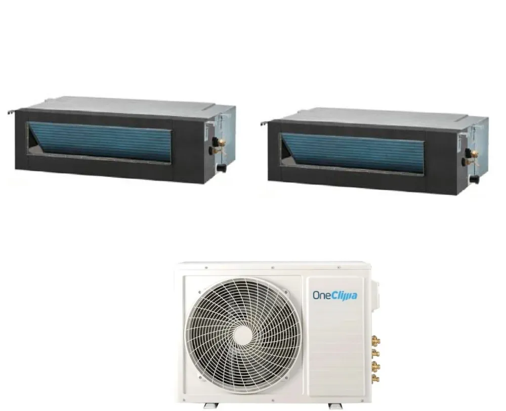 Condizionatore OneClima Dual Split Canalizzato 12+12 con MLT21x3/Y24 R-32 Wi-Fi Optional con Telecomando di Serie Incluso