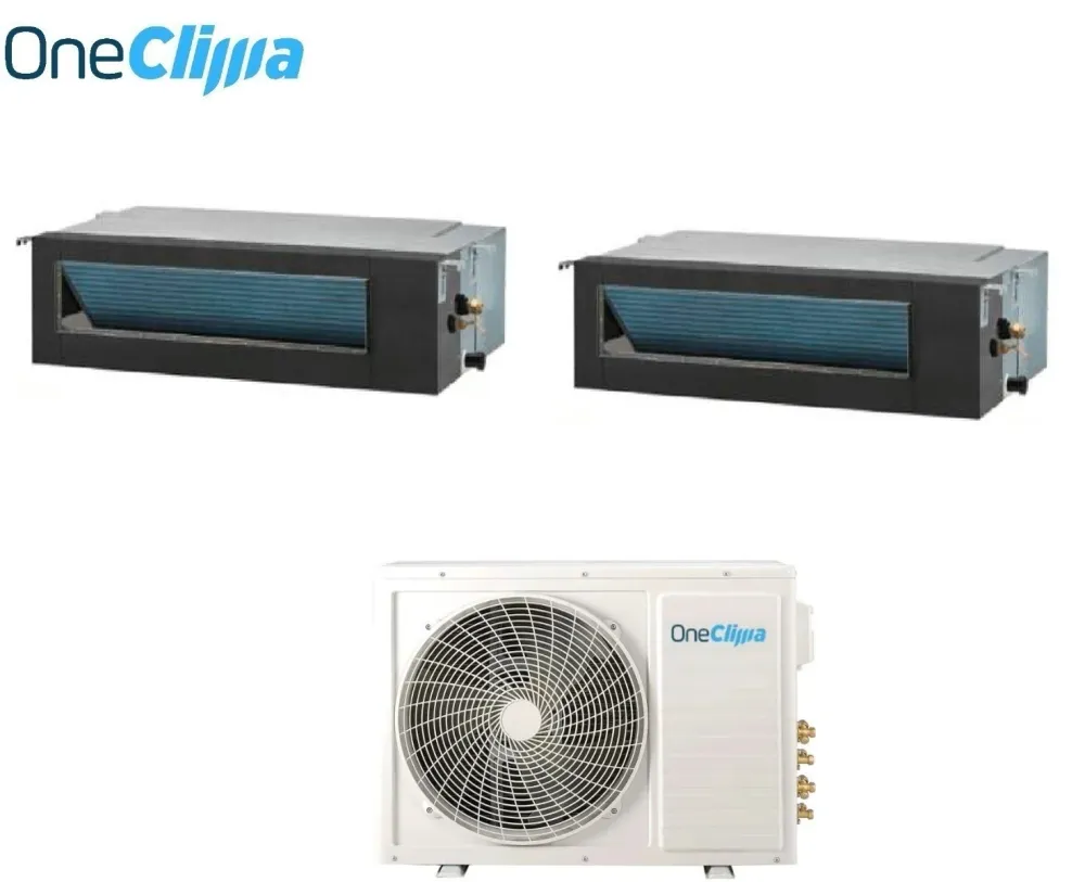 Condizionatore OneClima Dual Split Canalizzato 12+12 con MLT21x3/Y24 R-32 Wi-Fi Optional con Telecomando di Serie Incluso