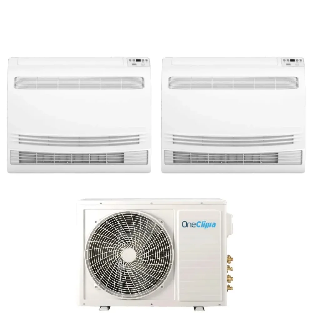 Condizionatore OneClima Dual Split Console 18+18 con MLT27x3/Y24 R-32 Wi-Fi Optional con Telecomando di Serie