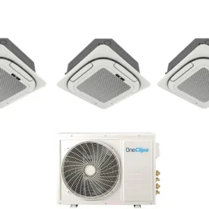 Condizionatore OneClima Trial Split Cassetta 4 Vie 12+12+12 con MLT27x3/Y24 R-32 Wi-Fi Optional Griglia Inclusa e Telecoma...